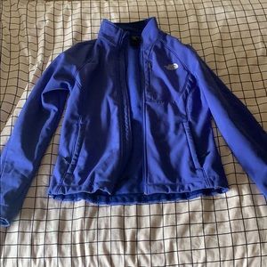 blue north face jacket